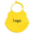 Baby Soft Silicone Waterproof Saliva Dripping Kid Feeding Bib